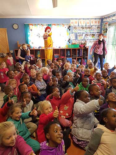 Ronald McDonald came to visit