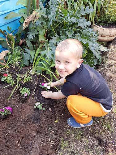 Planting our Spring flowers